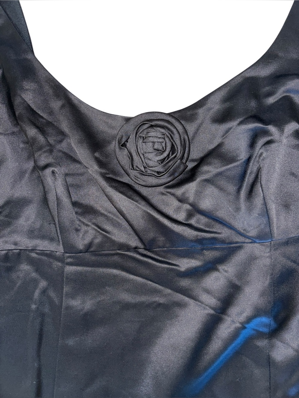 Rails Rhys black satin rosette mini dress - Picture 9 of 15